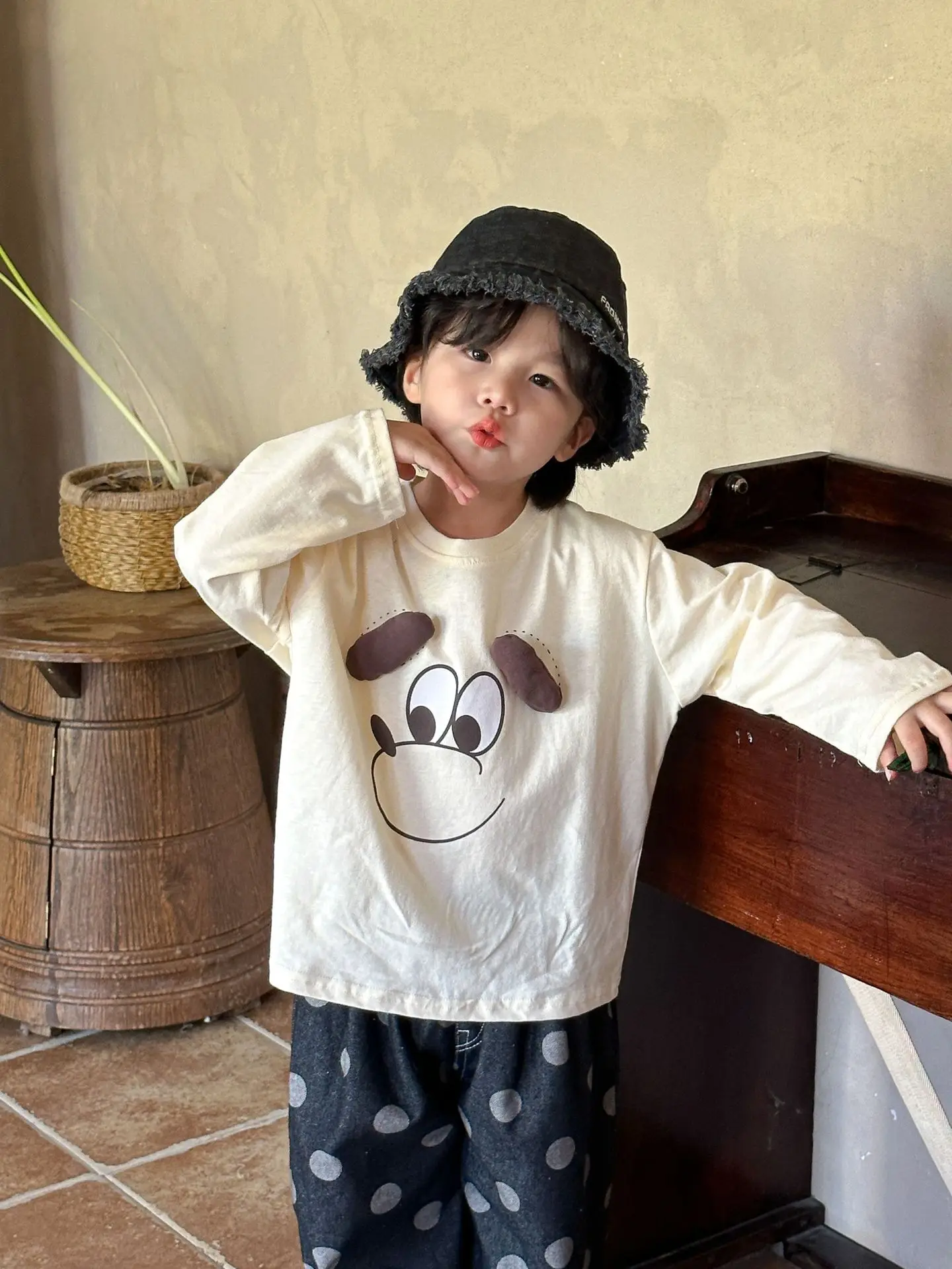 Children Autumn Clothes Baby Cartoon Bottoming Shirt Loose Boy Girl Long Sleeve T-shirt Kids Cotton Tees Toddler Casual Tshirt image 4