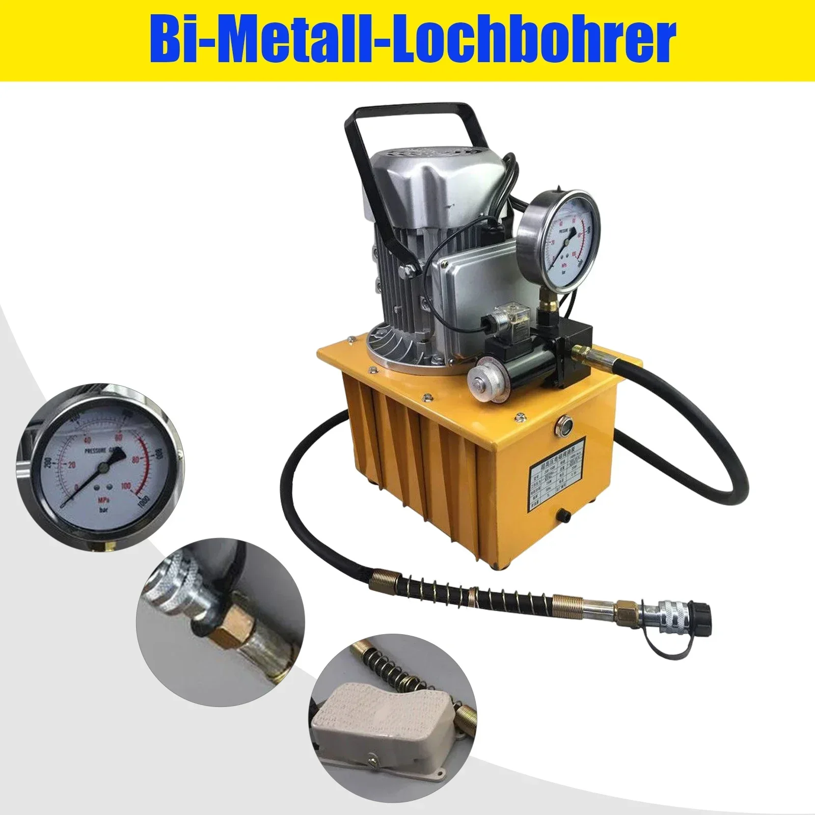 

750W Hydraulic Crimping Tool HHB-700A Electric Driven Hydraulic Pump Single Acting Manual Valve Electric Driven Hydraulic Pump