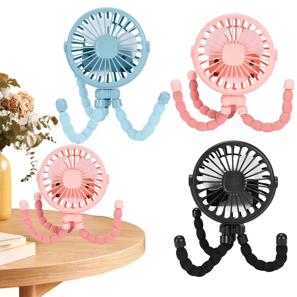 

Настольный мини-вентилятор с гибким штативом, вентилятор для детского автокресла, 3 скорости, портативный, 500 мАч, для детской коляски, для студентов