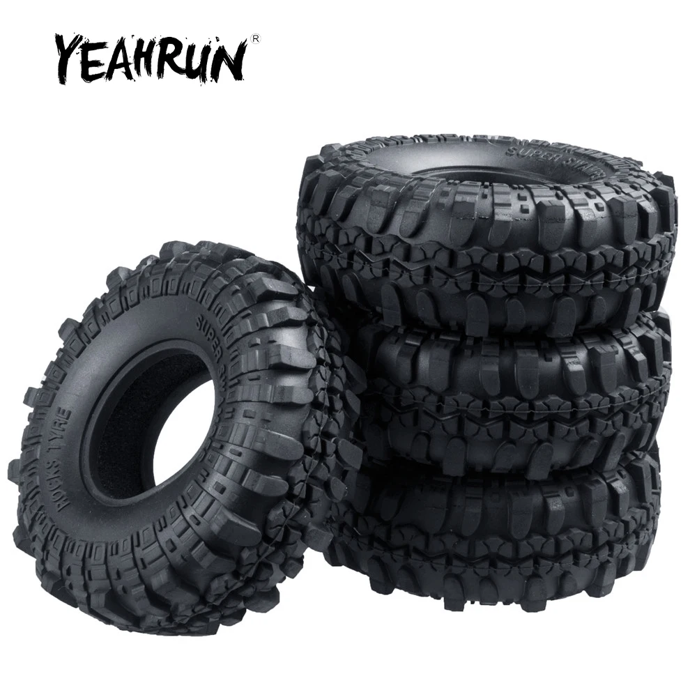 

YEAHRUN 1,9 дюймов Beadlock Мягкие Резиновые Колесные шины 107*42 мм для Axial SCX10 Wraith Φ 1/10 Радиоуправляемый гусеничный автомобиль грузовик модель Запчасти