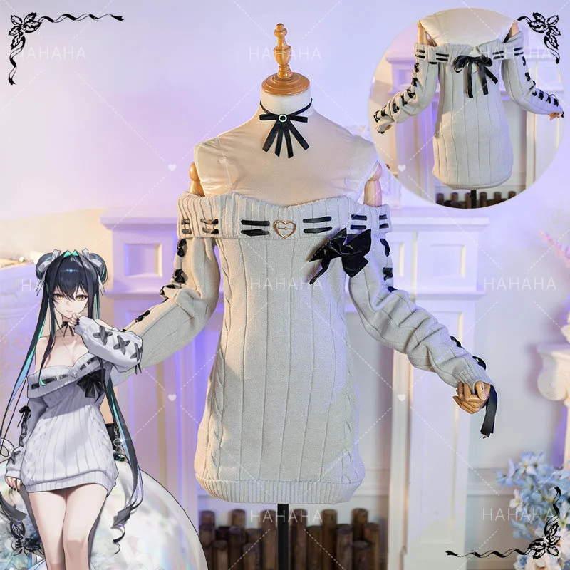

Game God Nikke Little Mermaid Beautiful Bubble Cosplay Costume Sweater Dress Nnitted Sweater Outfit For Hallowmas Party Adult