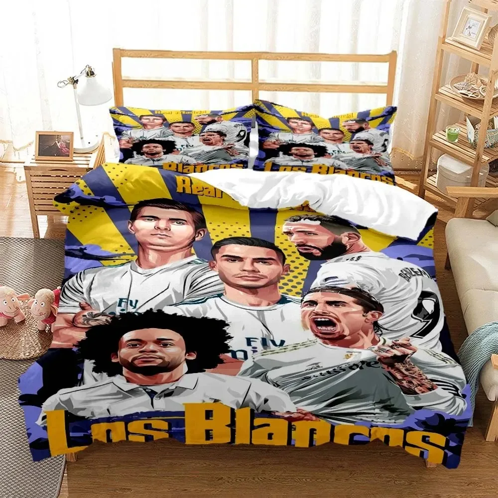 

Fashion football star 3D printed bedding for Boys Queen bedding set Soft and comfortable customized King size bedding set