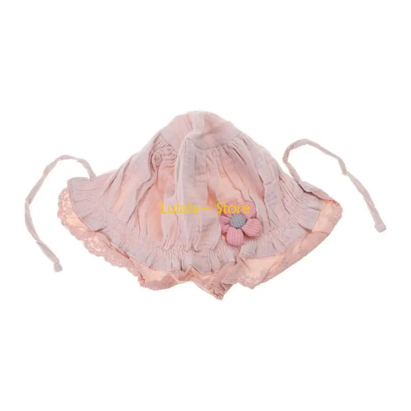 

Y4QA Adjustable Baby Bonnet Vintage Newborn Hat for Fashionable Infants