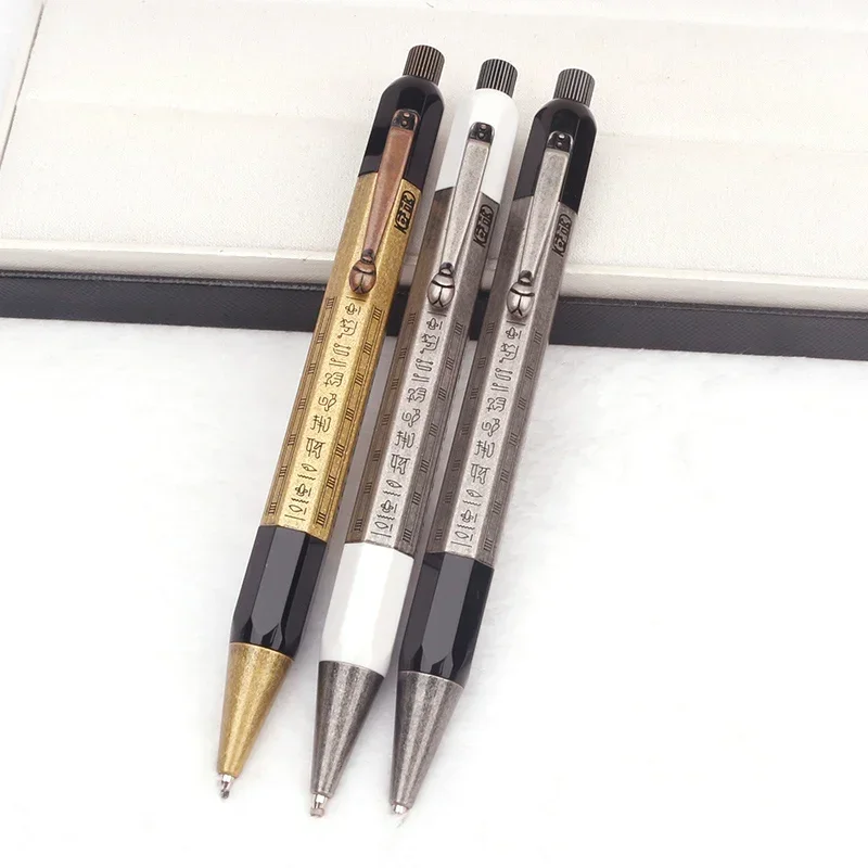 Unique Edition Egypt Heritage MB Ballpoint Pen Egyptian Letter Carving Rollerball Pens Luxury Designer Stationery Gift