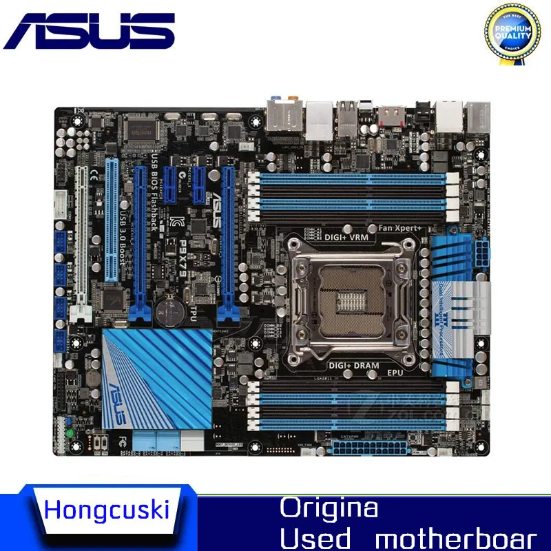 For ASUS P9X79 LGA2011 Used original motherboard Socket LGA 2011 DDR3 64GB X79 USB3.0 SATA3 Desktop Motherboard