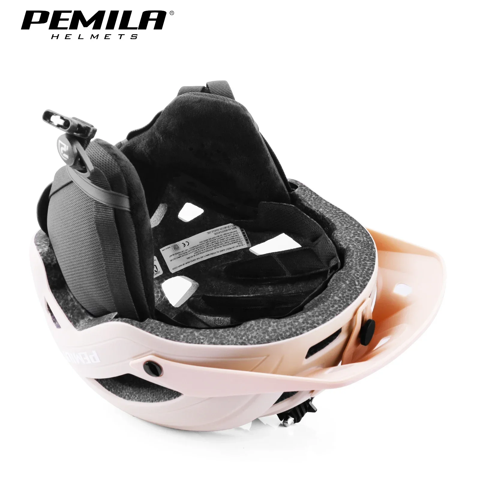 PEMILA Cycling Helmet 2 In 1 Four Seasons MTB Road Bicycle Helmet Safety Cap Racing Warm Removable Ear Protection Bike Helmet