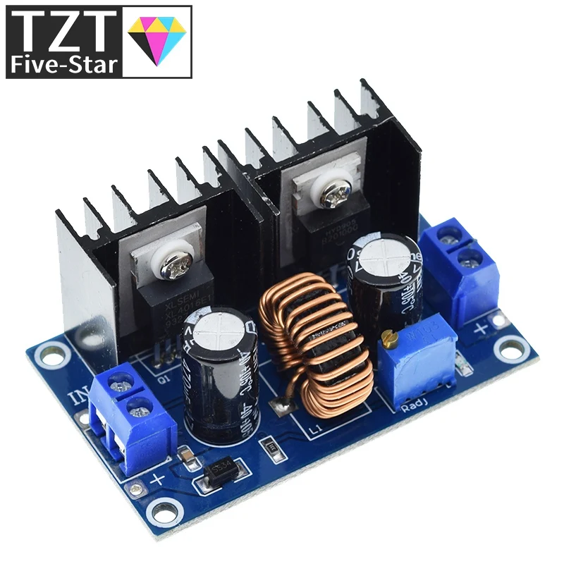 TZT MH-ET LIVE Max 8A 200W DC-DC Step Down XL4016 PWM Adjustable 4-40V To 1.25-36V Step-Down Board Module