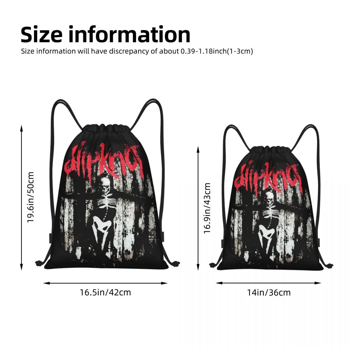 Slipknoted Heavy Mental Music Drawstring Backpack Gym Sports Sackpack String Bags for Working Out