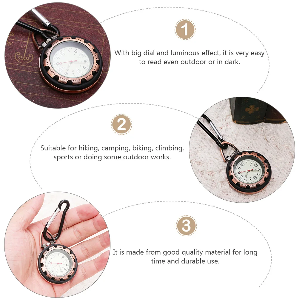 

Hanging Watch For Outdoor Mountaineering Fob Luminous Dial Camping Backpacker Timepiece Durable Quartz Movement