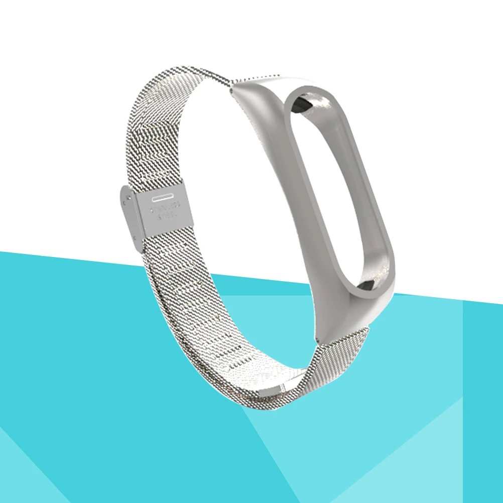 

Stainless Steel Wristb s Replacement Accessories Ergonomic Rubber Strap Adjustable Length Metal Bracelet Daily