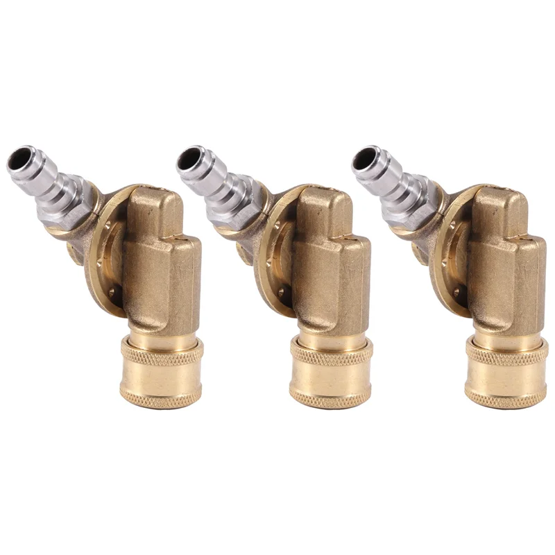 

3X Pivoting Coupler for Pressure Washer Nozzle, Gutter Cleaner Attachment for Gutter Cleaning, 240 Degree, 4500 Psi