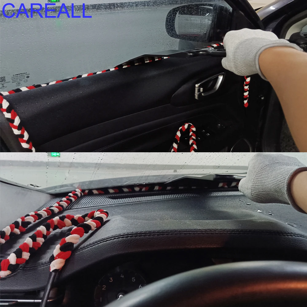 CAREALL 200cm Car Window Tint Water Absorbed Rope Auto Rear Windshield Glass Gap Absorbent Cloth Drying Tool House Detailing