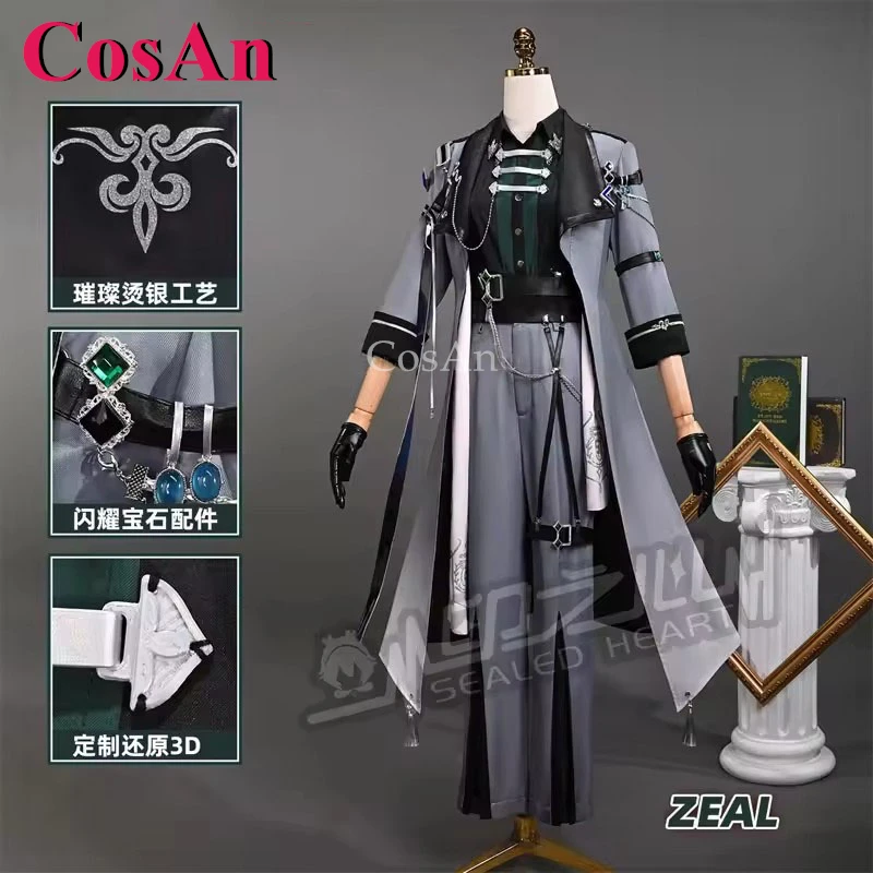 CosAn Anime VTuber By The Beat Zeal Ginjoka Cosplay Costumes Fashion Uniforms Outfit Unisex Halloween Party Role Play Clothing