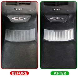 Stainless Steel for Volkswagen VW T-Roc TROC 2018 - 2023 Car Rear Armrest Anti-kick Foot Pedal Cover Trim Sticker Accessories