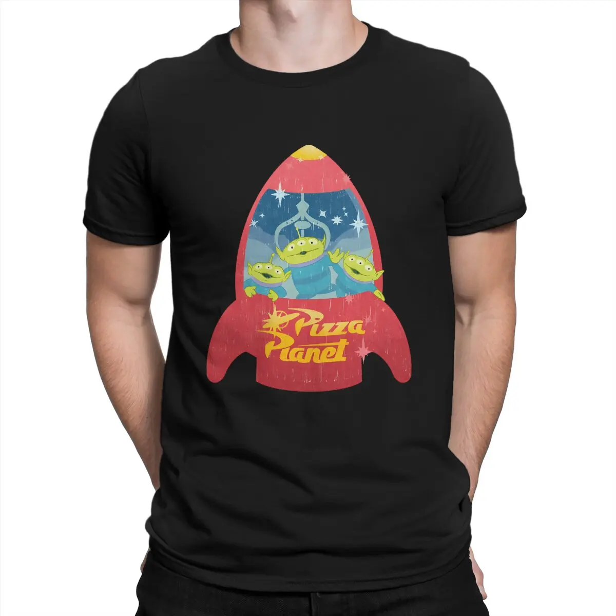 Men's T-Shirts The Claw Sticker Novelty 100% Cotton Tees Short Sleeve Disney Toy Story Alien T Shirts Round Collar Tops Summer