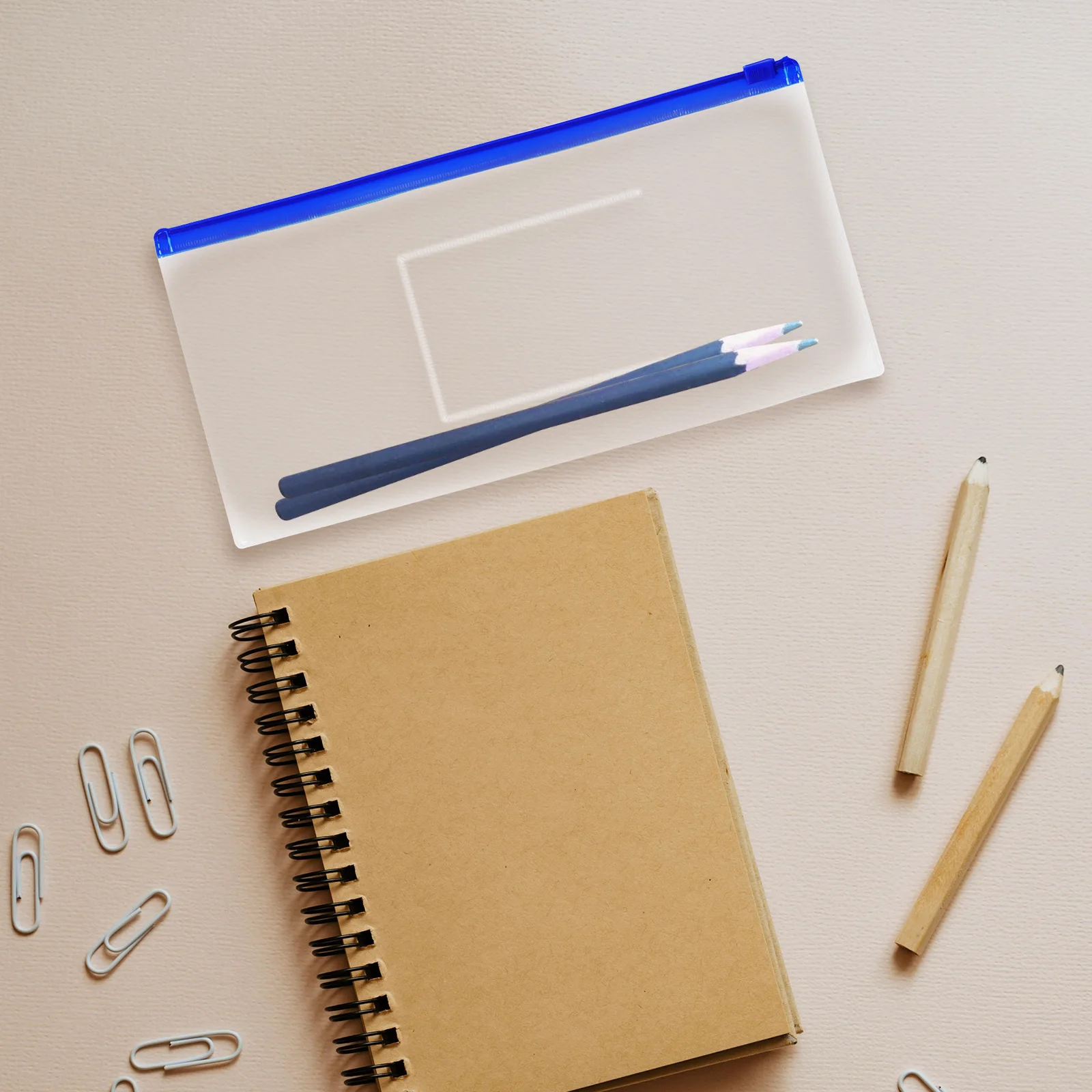 

10pcs A6 Plastic Pencil Bags Transparent Zipper Case for School Clear Pencil Pouch Office Document Envelopes Storage