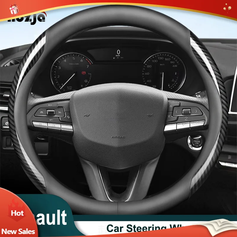 

Leather Car Steering Wheel Cover for Renault Clio 3 III Hatchback 2005 - 2015 Laguna 3 Grandtourer Estate 2007- 2016 Accessories