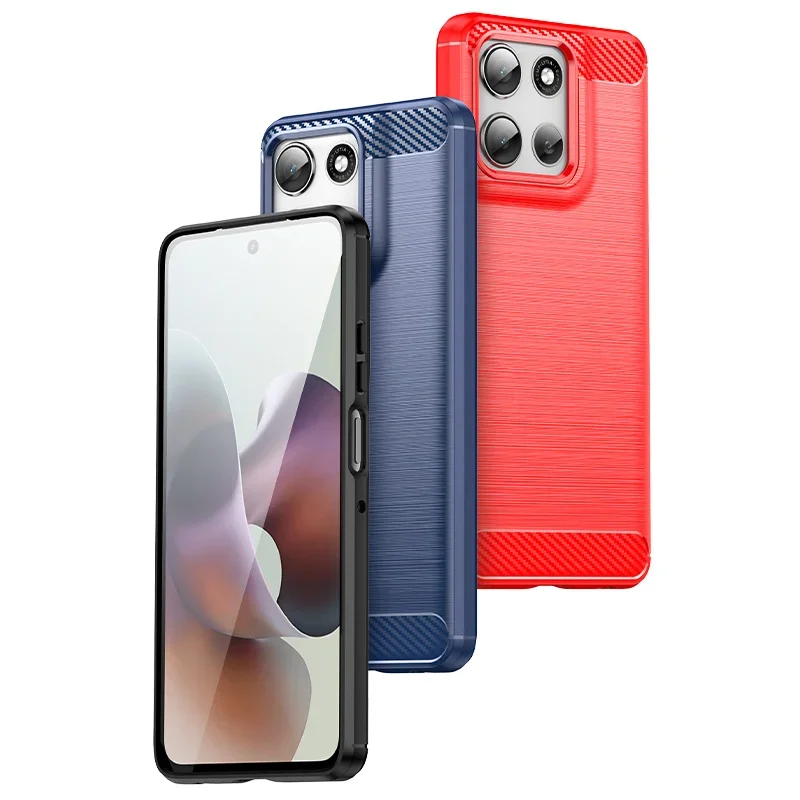

For Motorola Moto G66Y Case Ultra-thin Carbon Fiber Brushed Texture Matte Phone Cover For Motorola Moto G66Y Shell
