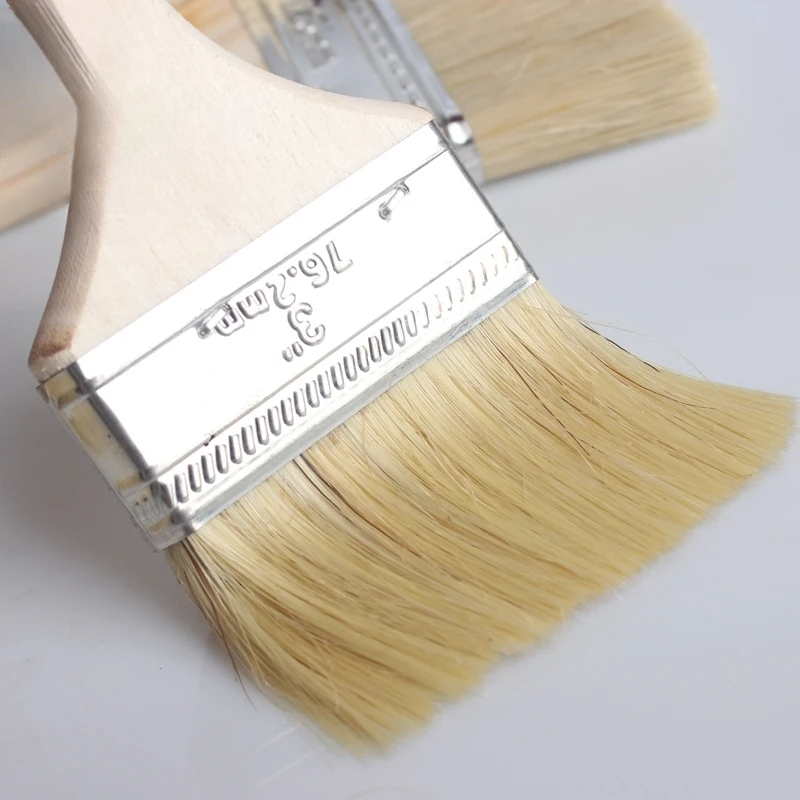 

Brown Cleaning Brush with Pig Mane Bristles for Long-lasting Durability Latex Paint Brush with Soft Bristles for Smooth Finish