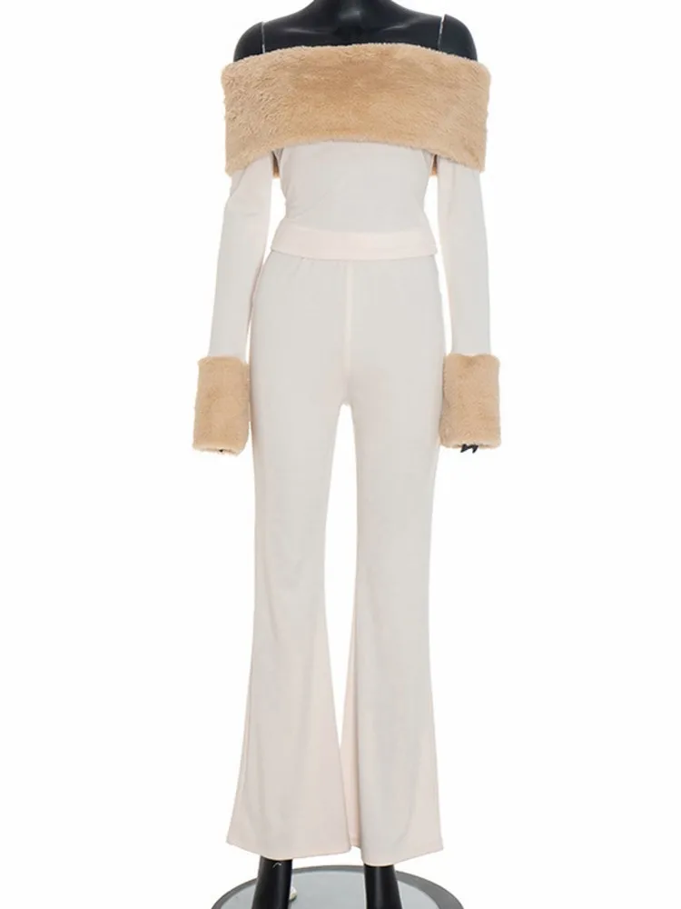 

Женские комплекты из 2 предметов, осень-зима 2025 г., пуловер, костюм, топы с длинными рукавами и брюки, комплект из двух предметов, спортивный костюм, наряд