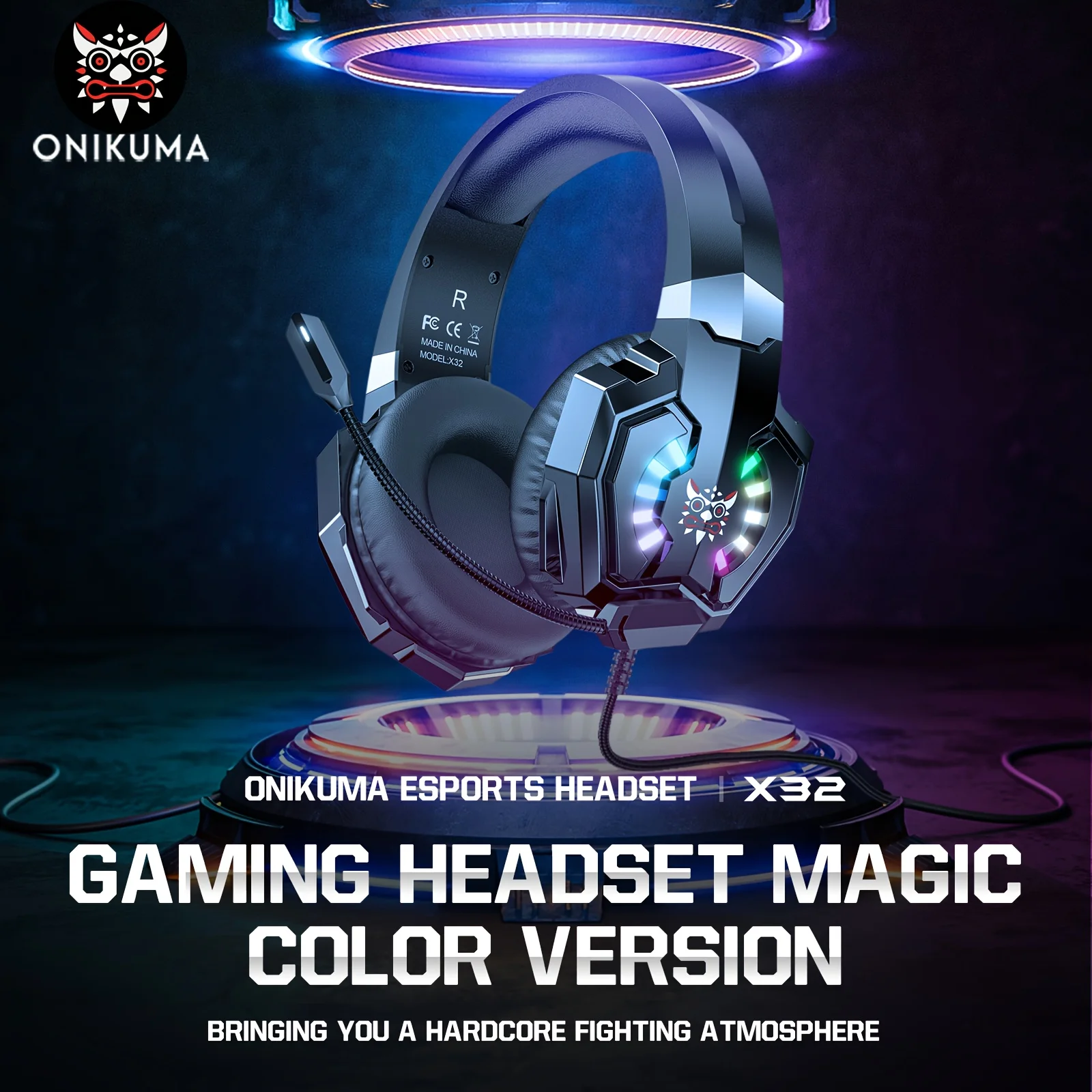ONIKUMA X32 سماعة الألعاب متعددة المنصات سماعة الألعاب سماعة الألعاب سماعة الألعاب الكمبيوتر المحمول، PSP، PS4 #4