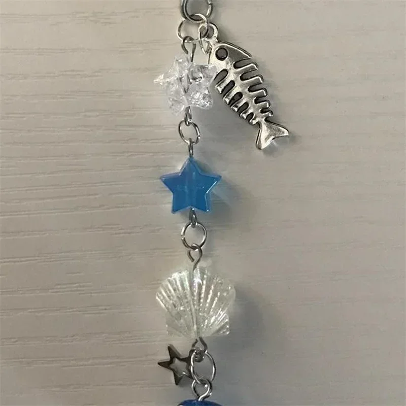 Summer Shark Charm Keychain/Phone Charm Handmade Sea Theme Inspired Whale Keychains Accessory Fish Aesthetic y2k Unique