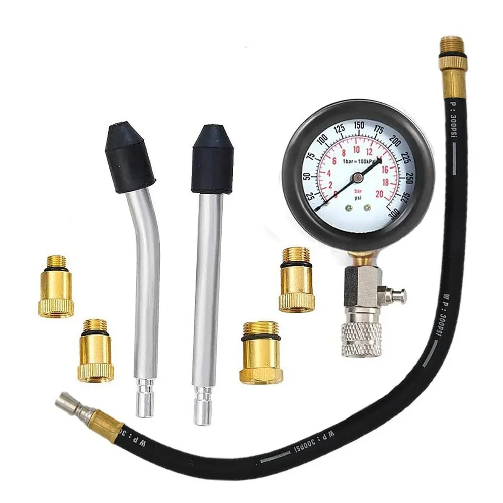 Car Cylinder Compressor Gauge Meter Test Pressure Compression Tester Diagnostic Tools