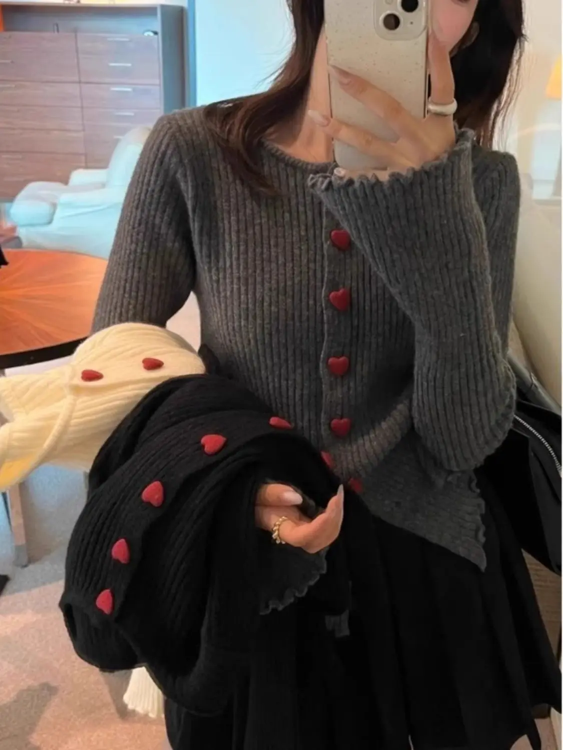 

Sweaters Jumpers Cardigans Womens Cardigan Yarn Fair Isle Embroider Print Cut Christmas Celebration Punk Fashion Warm Thermal OL