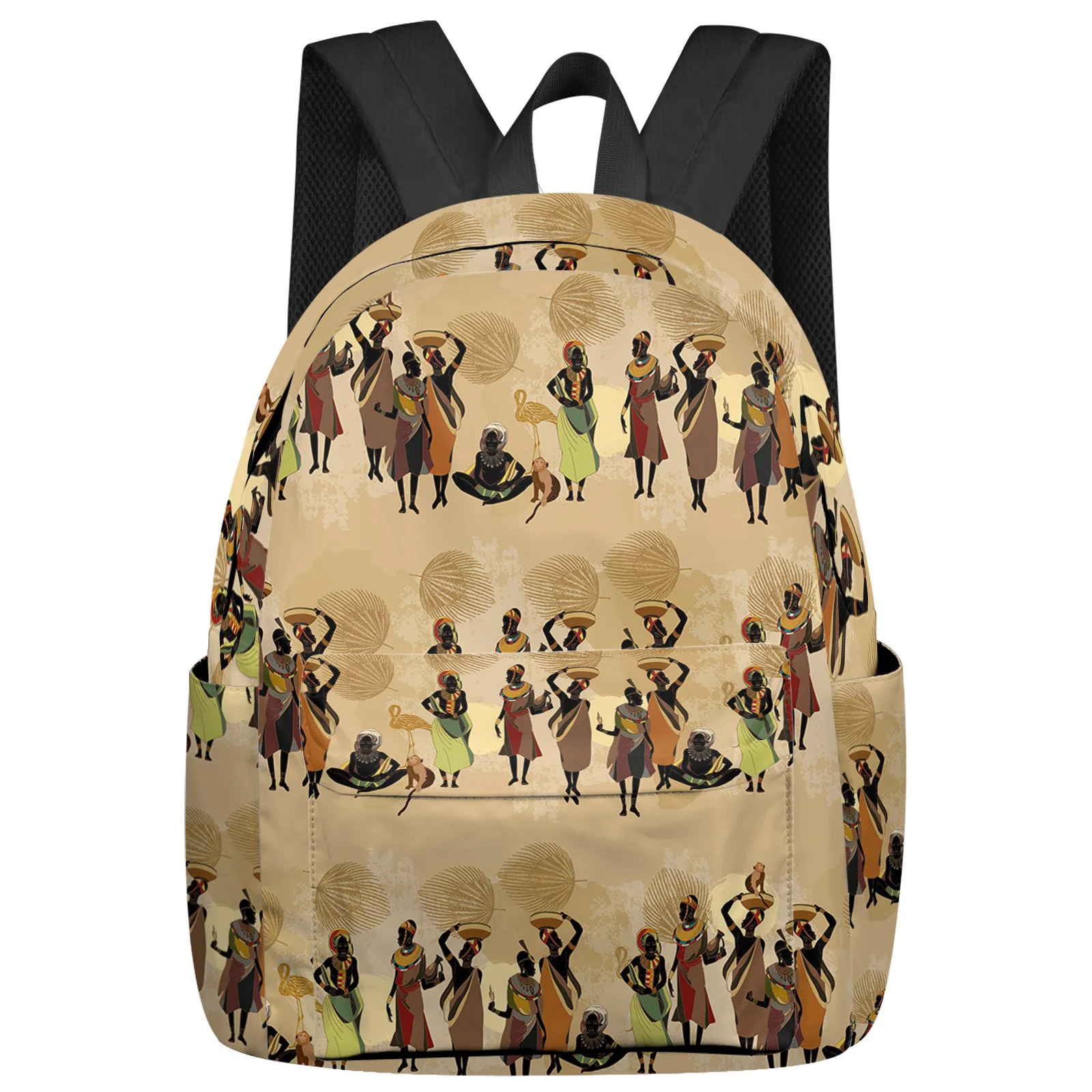 Ethnic Style African Women Black Women Backpack Teenagers Student School Bags Laptop Bag Women's Casual Travel Backpack