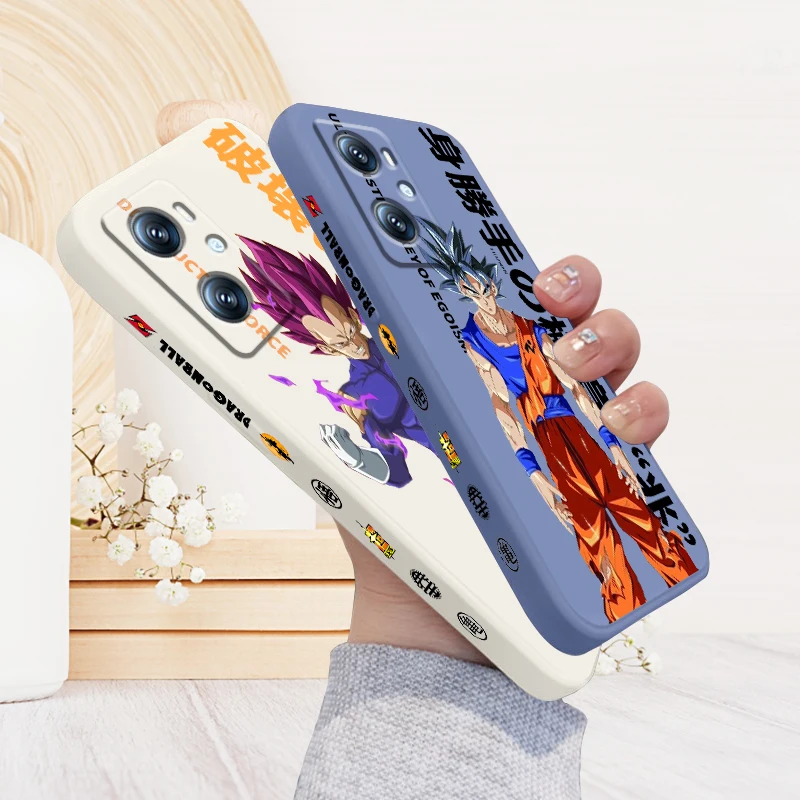 D-Dragon Ball V-Vegeta Liquid Left Rope For OPPO Find X6 X5 X3 A98 A96 A94 A93 A77 A76 A74 A72 A57 A53 A16 5G Back Phone Case