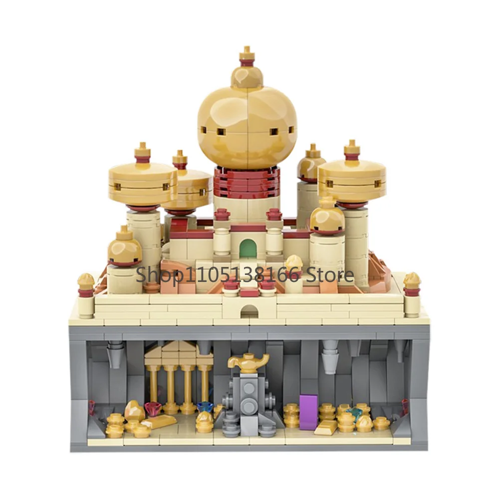 

MOC Arabian Fantasy Palace Building Blocks Set - Miniature Desert Castle with Hidden Treasure Diorama Model Kit