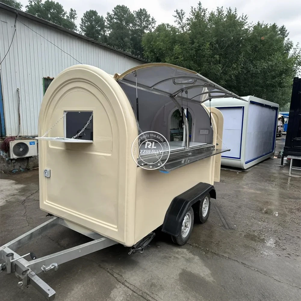 

Customized Food Trailer Fast Food Truck Ice Cream Cart Concession Catering Trailer With Full Kitchen