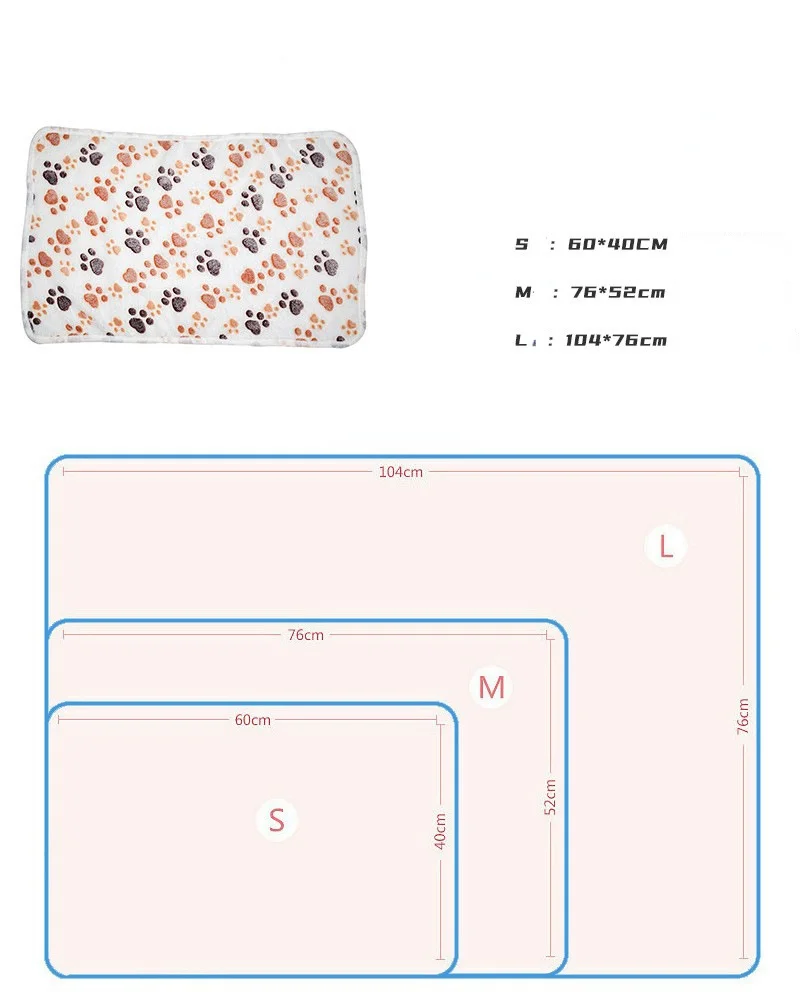 Tapis de couchage doux et épais pour animaux de compagnie, couverture pour animaux de compagnie, polymère de lit pour chiot, chien, chat, coussin de canapé, maison