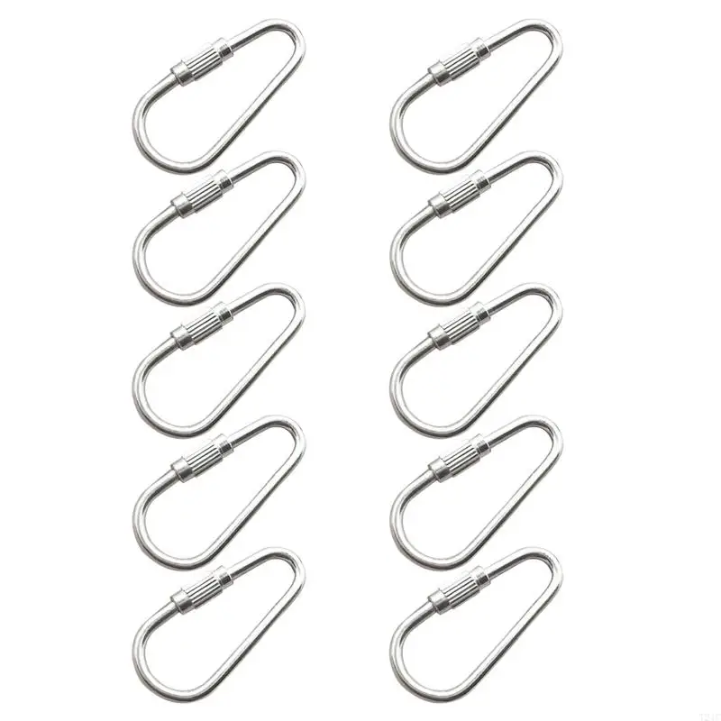 

T21C 10-Pack Parrot Toy Hook Stainless Steel Parts Heavy Duty Metal Hooks Suitable for Most Bird or Small Animal Hanging