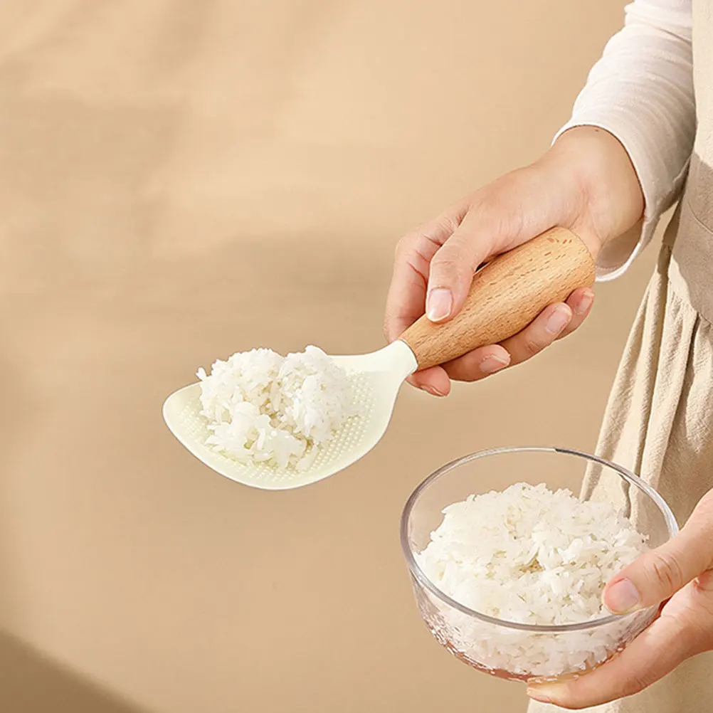 

Силиконовая стоячая ложка для риса, антипригарная лопатка для еды, большая лопаточка, кухонный инструмент, бытовая лопатка для риса, совок для домашнего использования в ресторане