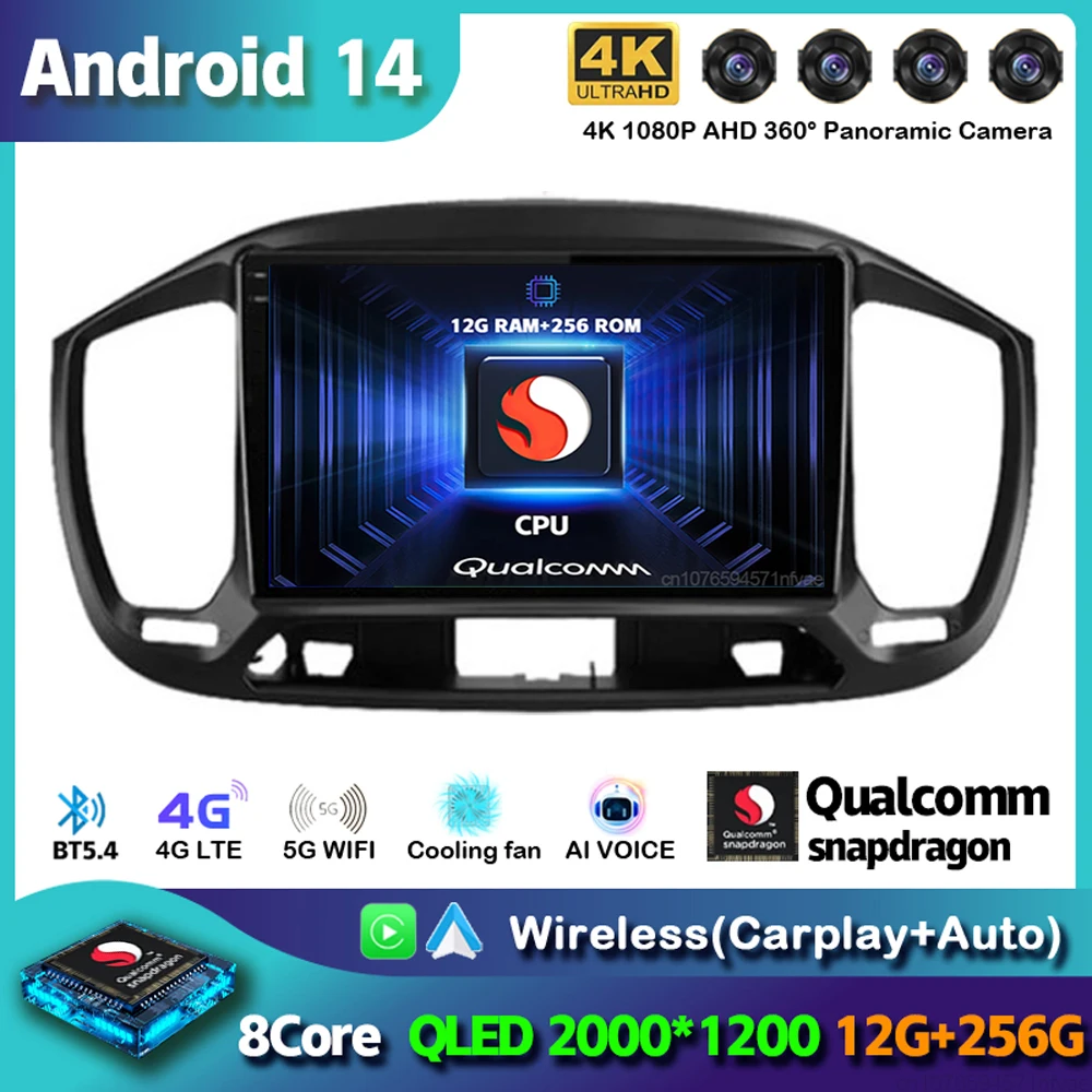 

Android 14 Carplay Auto Car Radio For Fiat Uno 2014 2015 2016 2017 2018 2019 2020 GPS Multimedia Player Stereo video WIFI+4G DSP