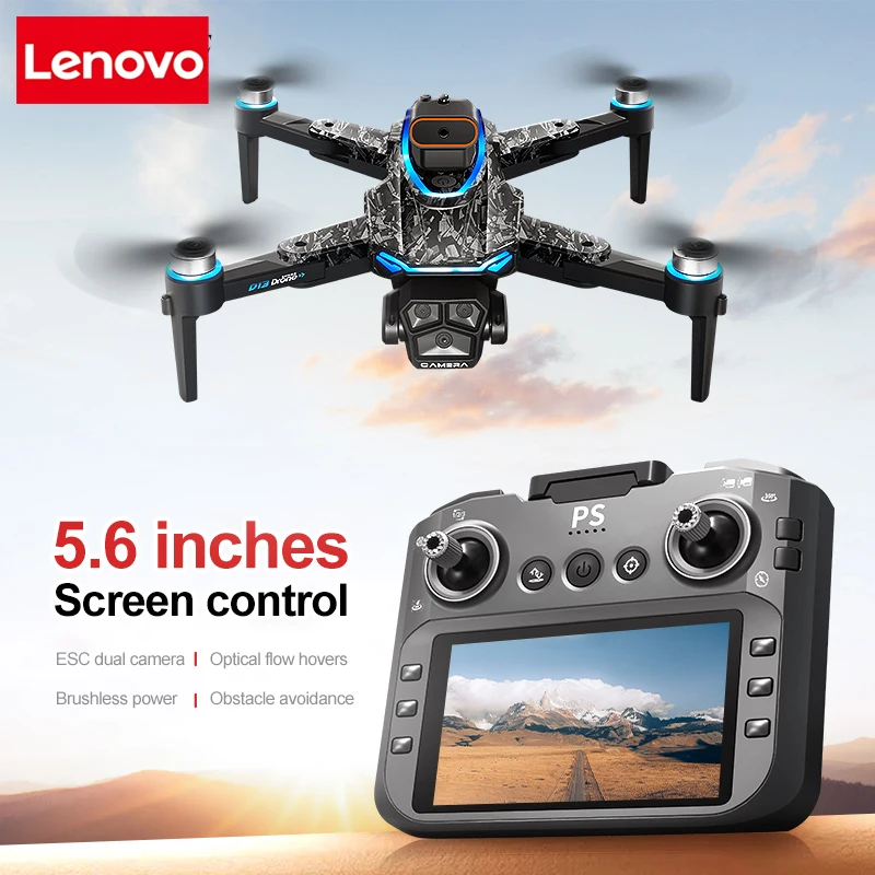 Lenovo D13 GPS Drone 8K Triple-Camera Aerial HD Optical Flow Intelligent Obstacle Avoidance Brushless Motor Screen RC Drone