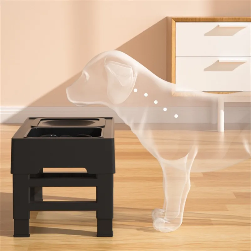 Imagem -03 - Altura Ajustável Elevada Cão Tigelas Pet Dish Stand com Alimentador Lento Tigela de Comida de Água de Aço Inoxidável Pequeno Médio Grande Cão