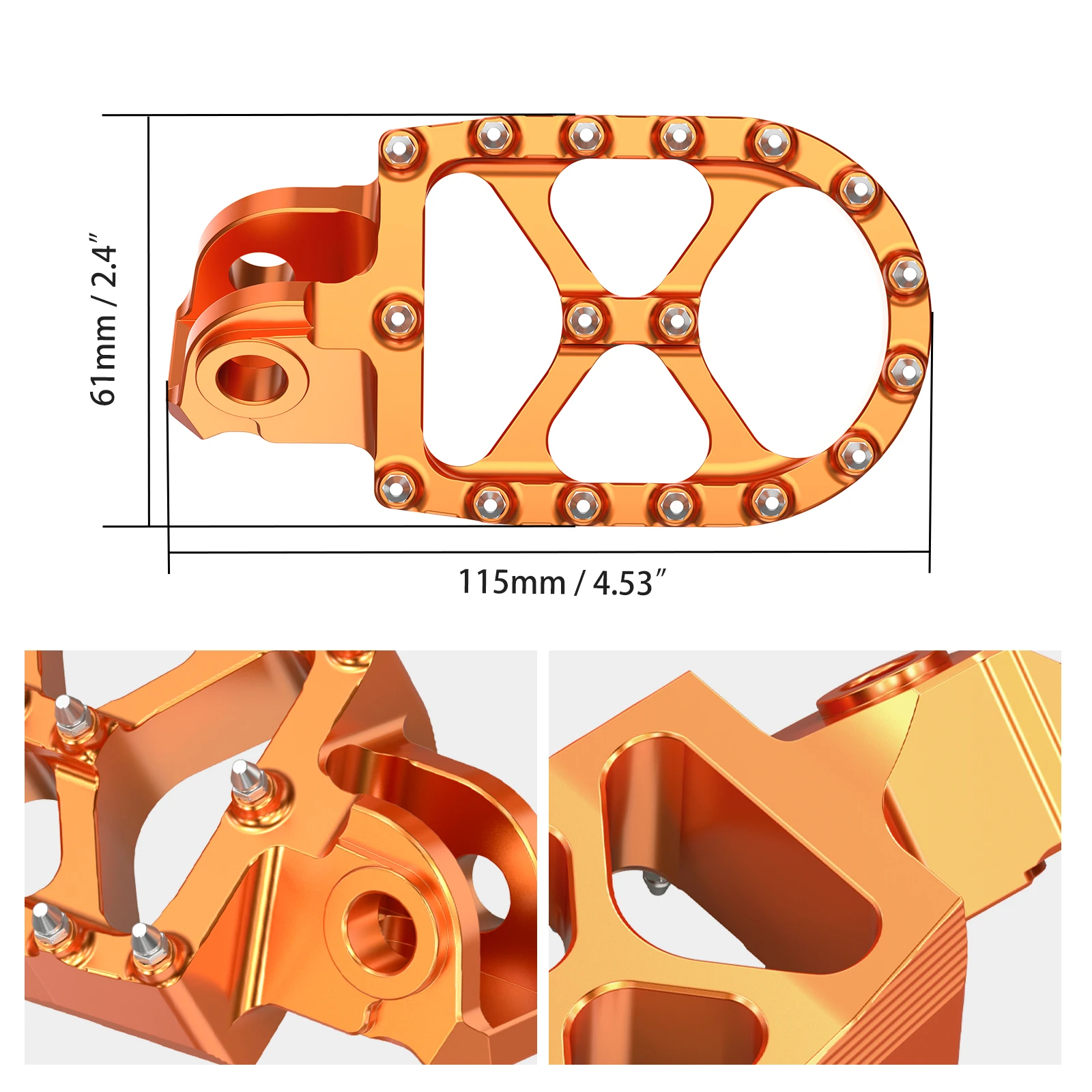 ل KTM EXC 300 2016 أوتاد القدم مسند القدمين دواسة عدة XC-W 530 XCF-W 500 EXC-F 450 SX-F 350 XC-F 250 XC-W EXC 150 SX 125 2006-2015 #2