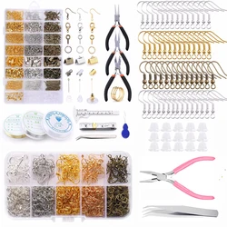 Earring Making Supplies Kit with Ear Ring,Jump Rings, Ear Backs and Jewelry Pliers for Jewelry Making Diy Handmade Accessories