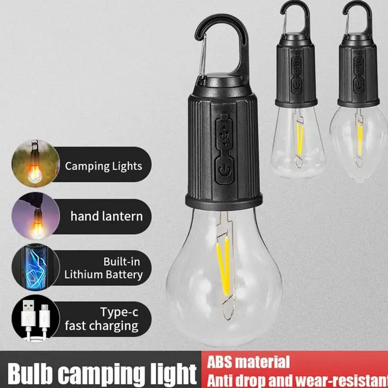 Portable Camping Lights Rechargeable Lamp Led Light Lantern Emergency Bulb High Power Tents Lighting Flashlight Equipment Bulb