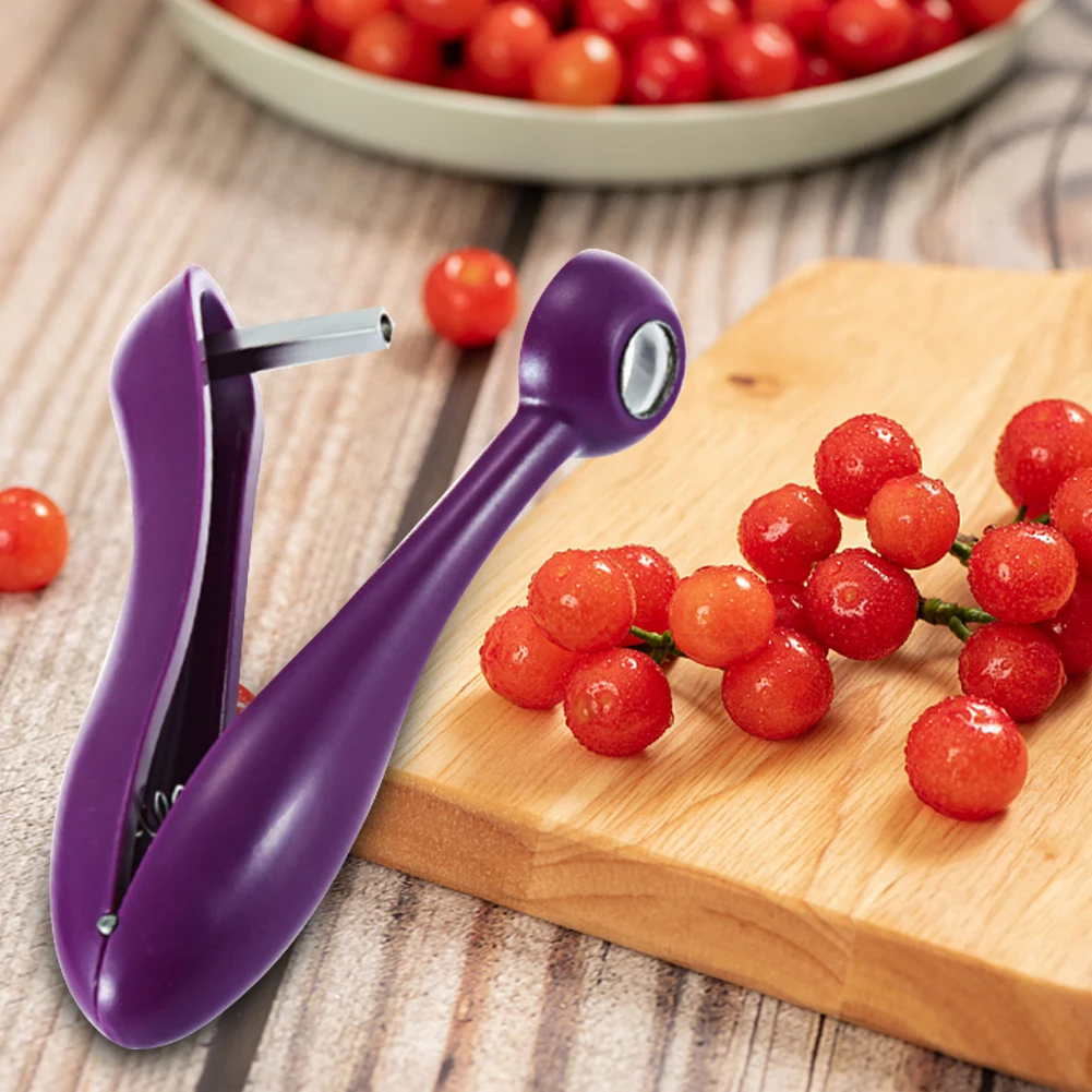 Stainless Steel Cherry Pitter Multi-Function Cherry Seed Remover Heavy Duty Cherry Core Remover for Making Cherry Jam