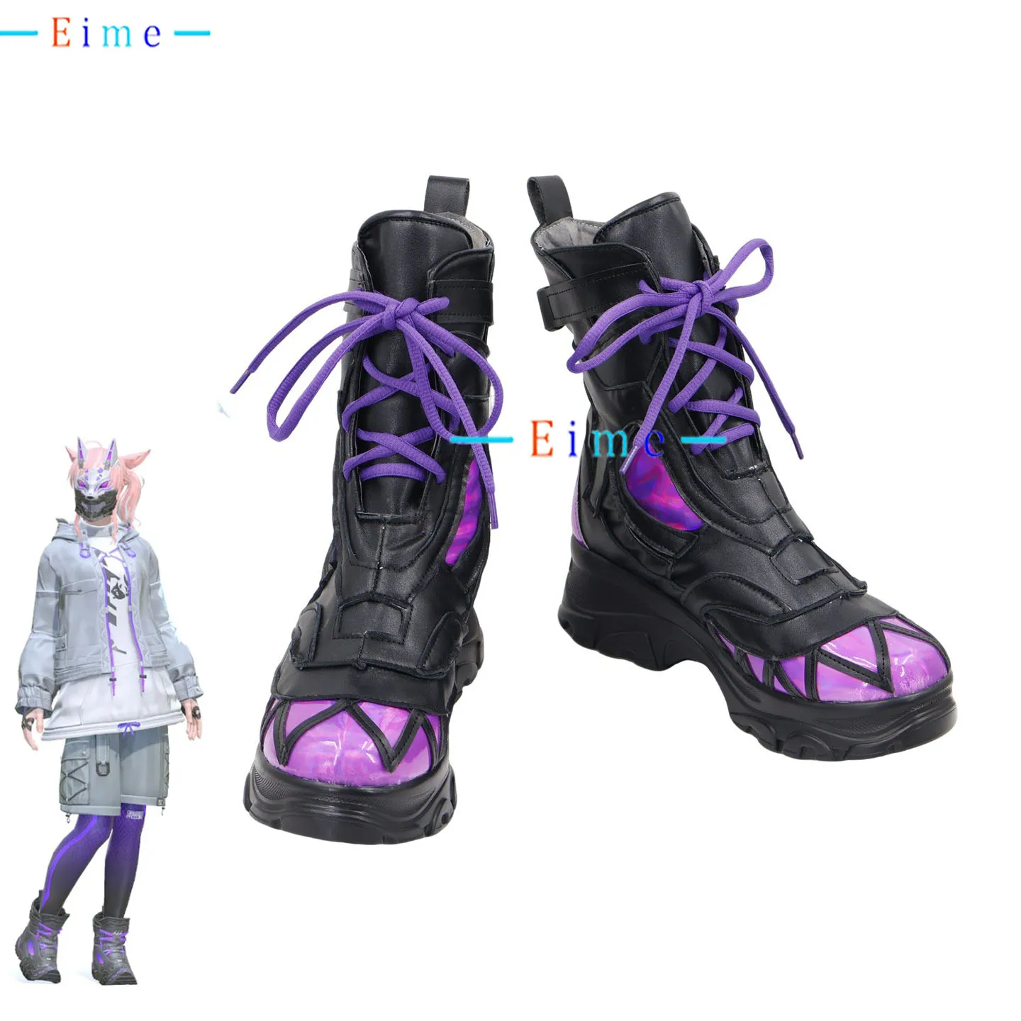 

Game FF13 Serah Farron Cosplay Shoes Halloween Carnival Boots Anime Accessories Props PU Leather Shoes Custom Made