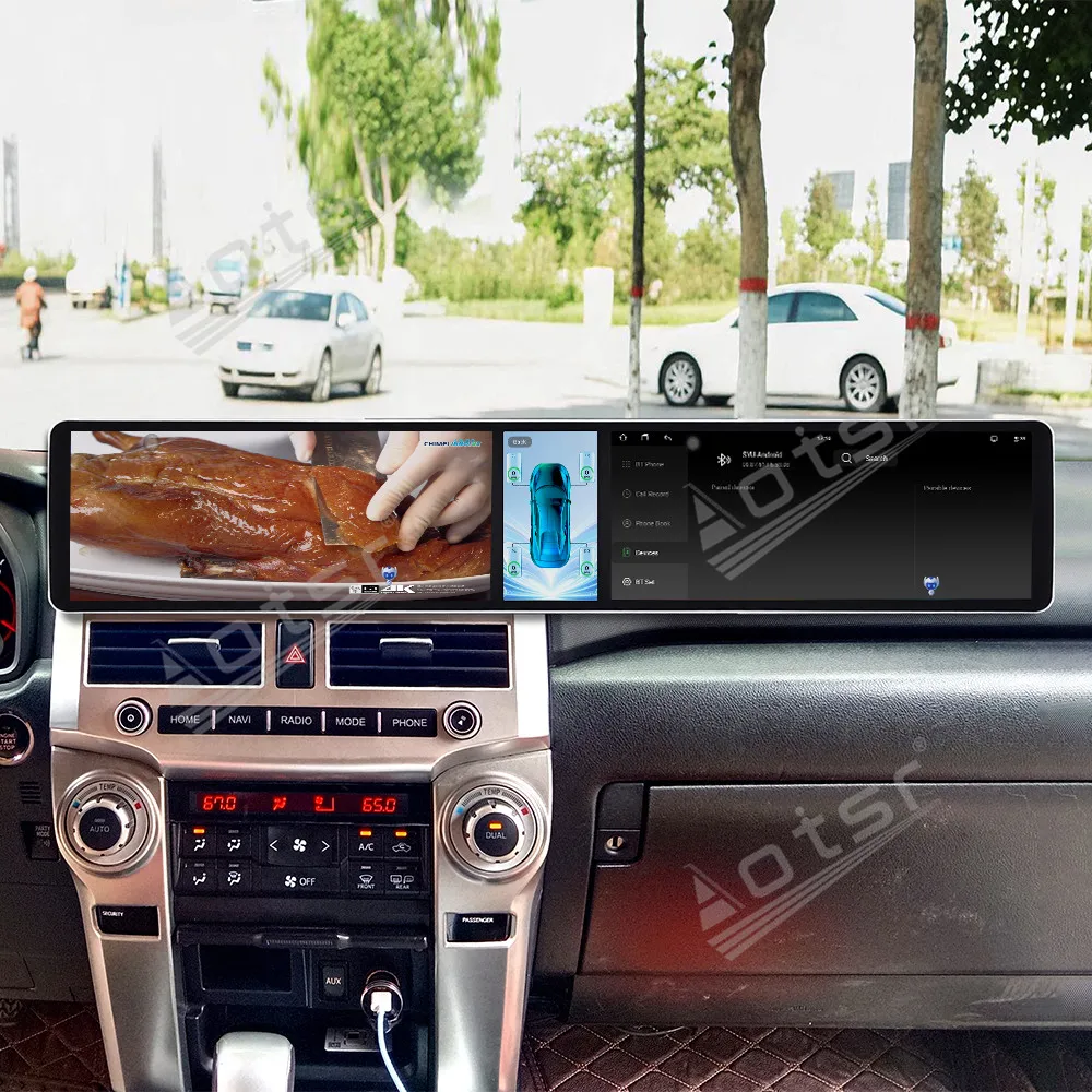 Triple Screen Android Radio For Toyota 4Runner 2007~2021 Car Stereo CarPlay Android Navigation Multimedia Player Head Unit