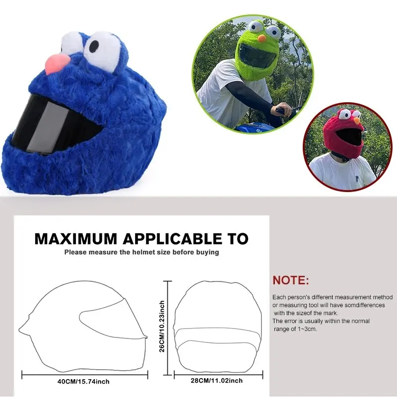 Motorcycle Helmet Cover Cute Cartoon Plush Helmets Hat With Crazy Large Flexible Ears Funny Helmet Protective Case For Riding