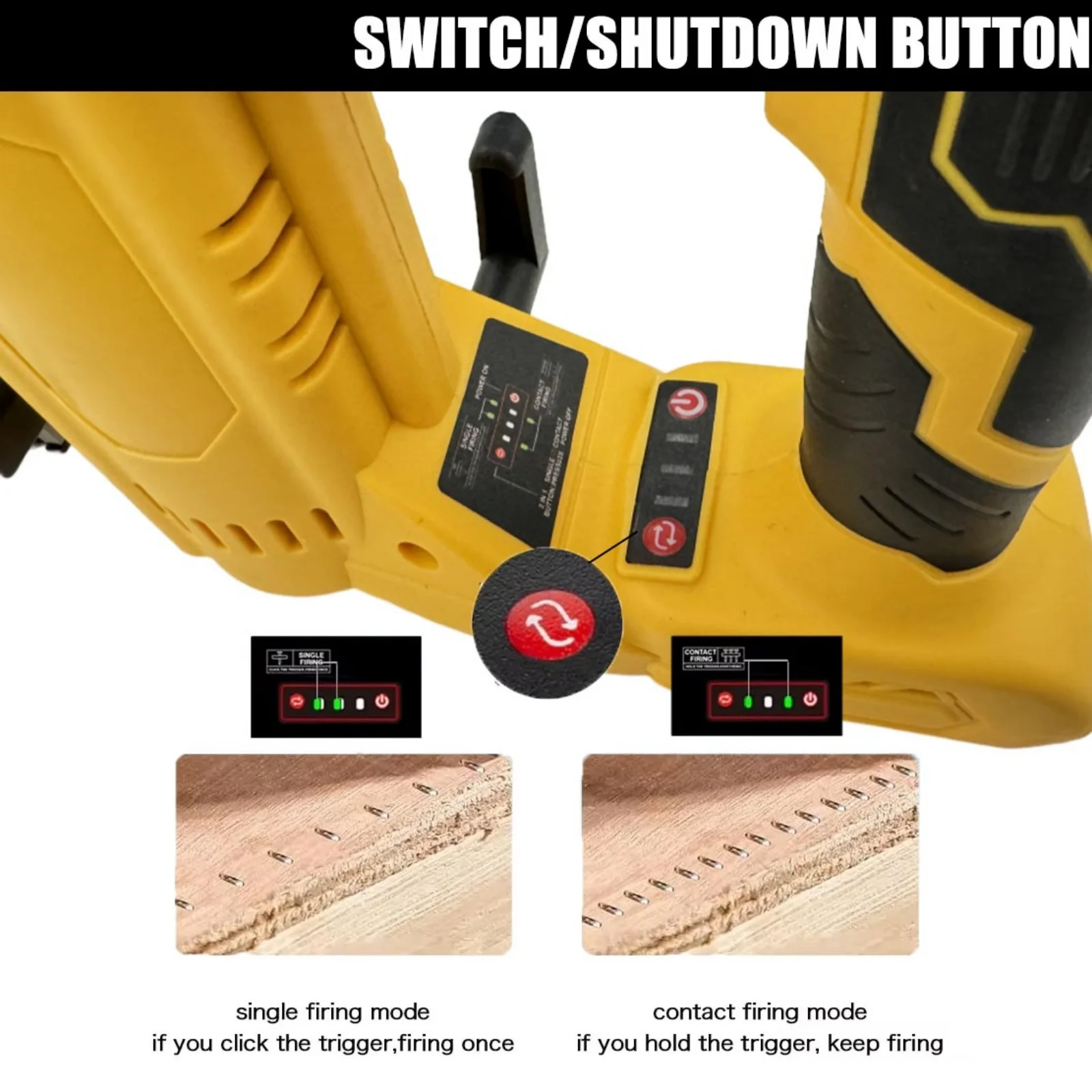 Pistola chiodatrice/cucitrice elettrica senza spazzole portatile multifunzionale 10-50MM senza fili 2 in 1 con chiodi per batteria Dewalt 20V