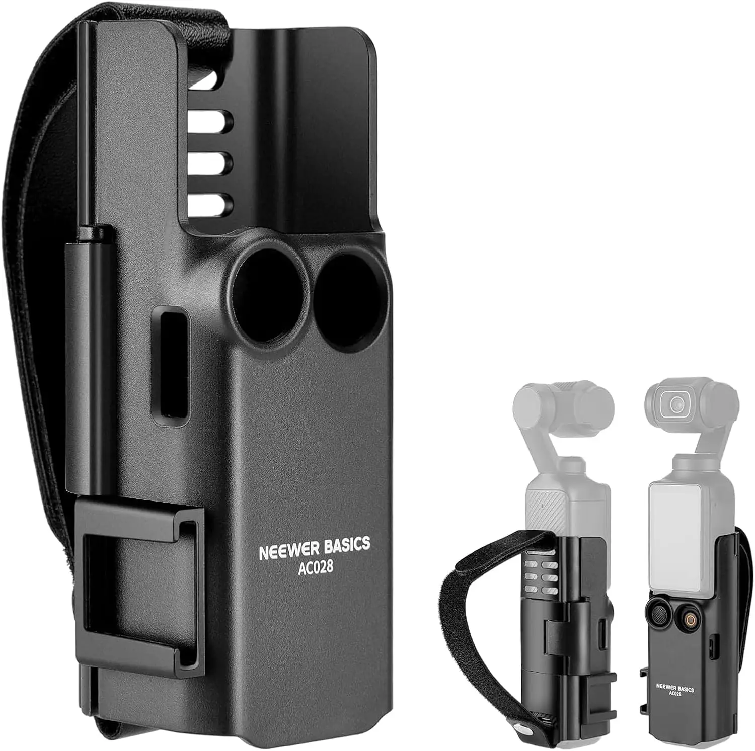 neewer製、dji-osmo-pocket-3用、ハンドストラップ付きの保護ケース。延長ハンドル、コールドシューマウント、sdカードスロット、カメラ収納バッグ。