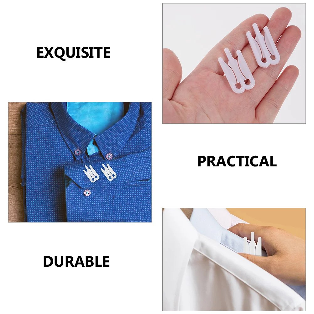 

200 Pcs Shirt Back Clips ABS Garment Clamps for Clothes Fixing Plastic Clothing Fasteners Lightweight Compact Safe Use