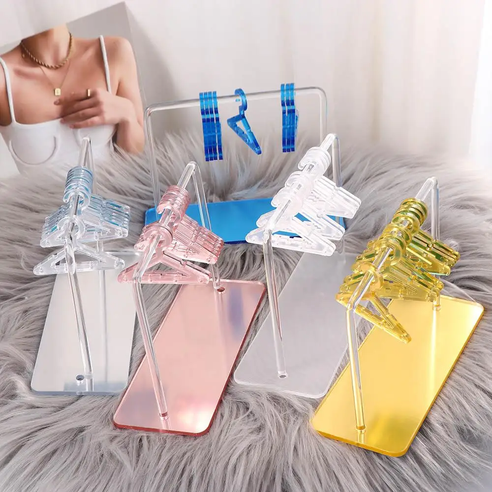 

Ear Stud Holder Coat-hanger Shape Necklace Earring Display Stand Jewelry Organizer Jewelry Show Case Earring Rack Holder
