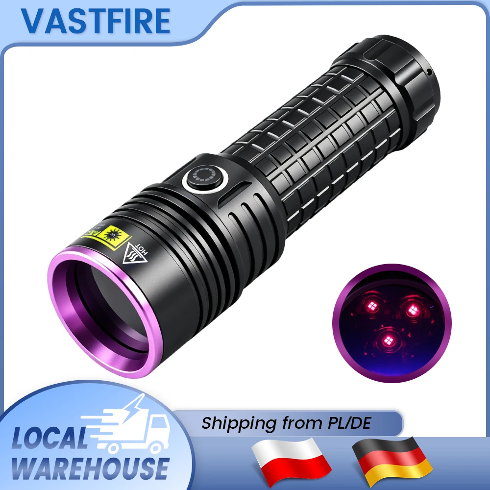 Image of 30W Reine 365nm UV-Schwarzlicht-Taschenlampe EU-Lagerbestand, 26650 Wiederaufladbare UV-Taschenlampe für Skorpionjagd, Tierurin, Harzhärtung & Fleckeninspektion